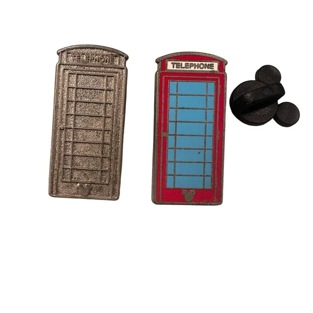 Disney United Kingdom Telephone Booth Trading Pin 2011 Hidden Mickey Set Badge